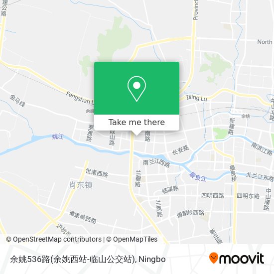 余姚536路(余姚西站-临山公交站) map