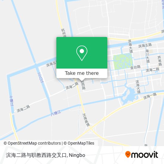 滨海二路与职教西路交叉口 map