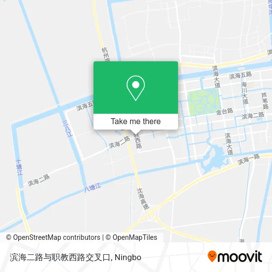 滨海二路与职教西路交叉口 map