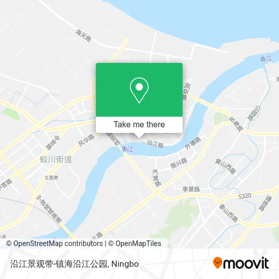 沿江景观带-镇海沿江公园 map