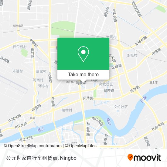 公元世家自行车租赁点 map