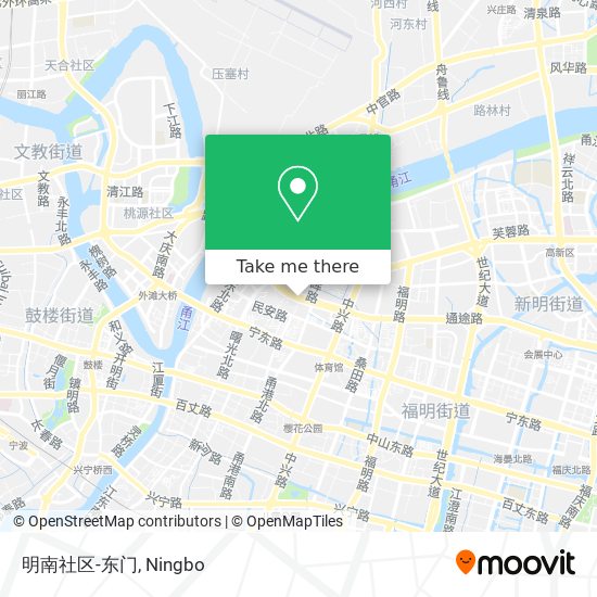 明南社区-东门 map