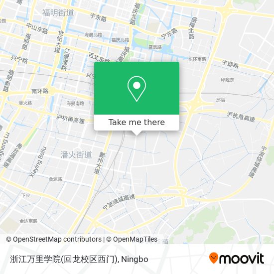 浙江万里学院(回龙校区西门) map