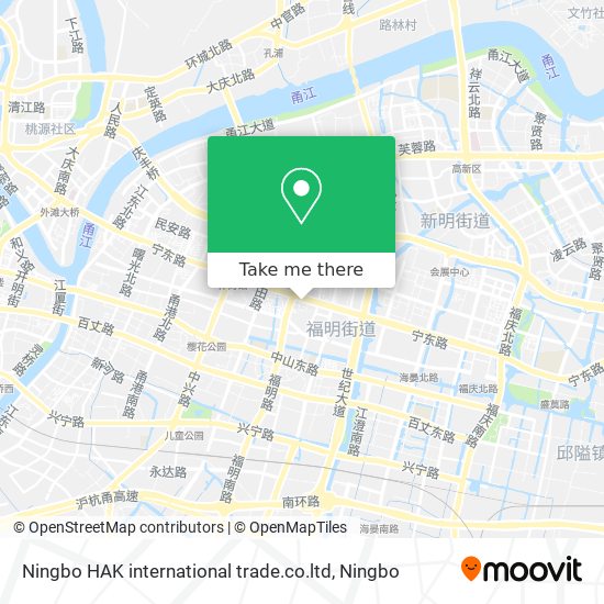 Ningbo HAK international trade.co.ltd map