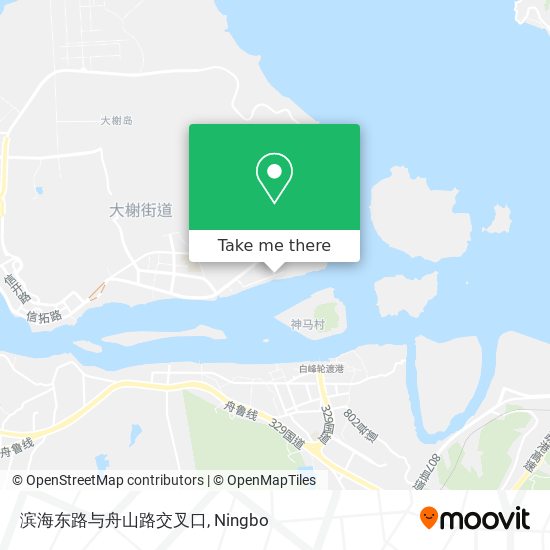 滨海东路与舟山路交叉口 map