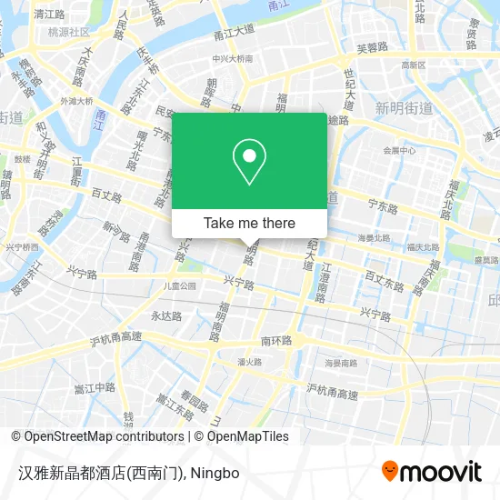 汉雅新晶都酒店(西南门) map