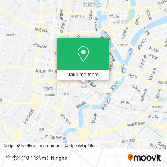 宁波站(10-11站台) map