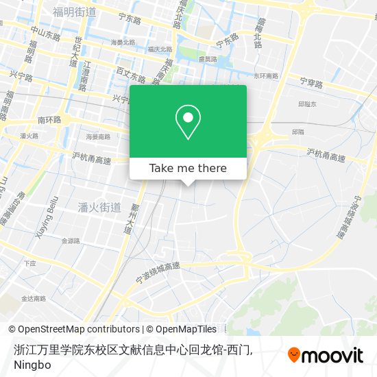 浙江万里学院东校区文献信息中心回龙馆-西门 map