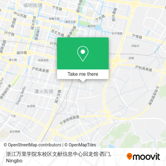 浙江万里学院东校区文献信息中心回龙馆-西门 map