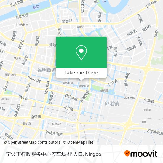 宁波市行政服务中心停车场-出入口 map