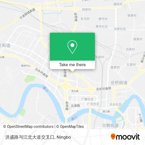 洪盛路与江北大道交叉口 map