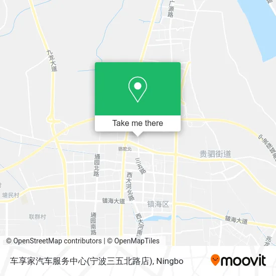 车享家汽车服务中心(宁波三五北路店) map