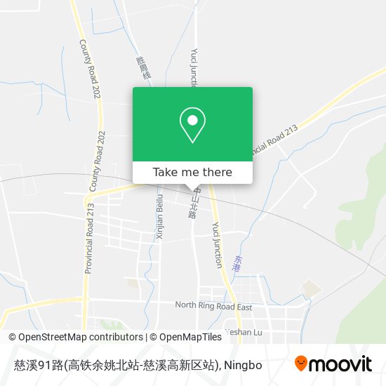 慈溪91路(高铁余姚北站-慈溪高新区站) map