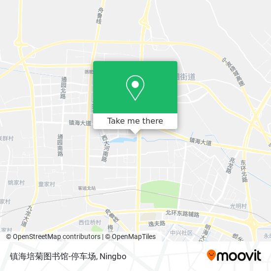 镇海培菊图书馆-停车场 map
