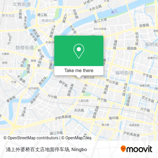 涌上外婆桥百丈店地面停车场 map