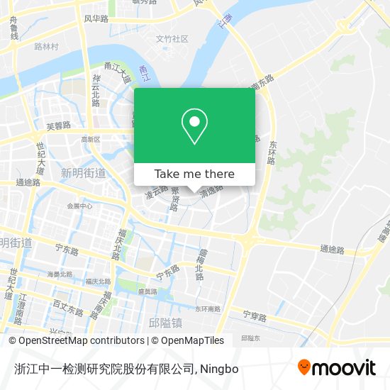 浙江中一检测研究院股份有限公司 map