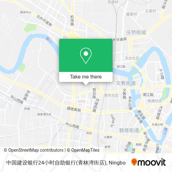 中国建设银行24小时自助银行(青林湾街店) map