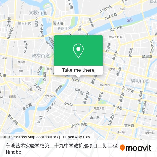 宁波艺术实验学校第二十九中学改扩建项目二期工程 map