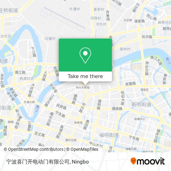 宁波喜门开电动门有限公司 map