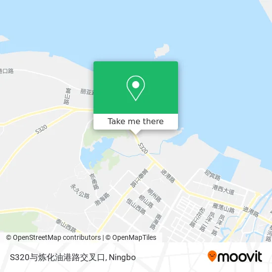 S320与炼化油港路交叉口 map