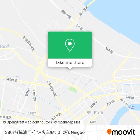 380路(炼油厂-宁波火车站北广场) map