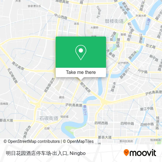 明日花园酒店停车场-出入口 map