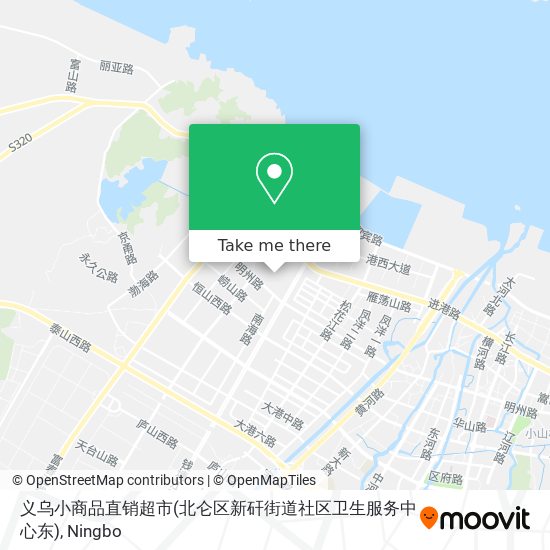 义乌小商品直销超市(北仑区新矸街道社区卫生服务中心东) map