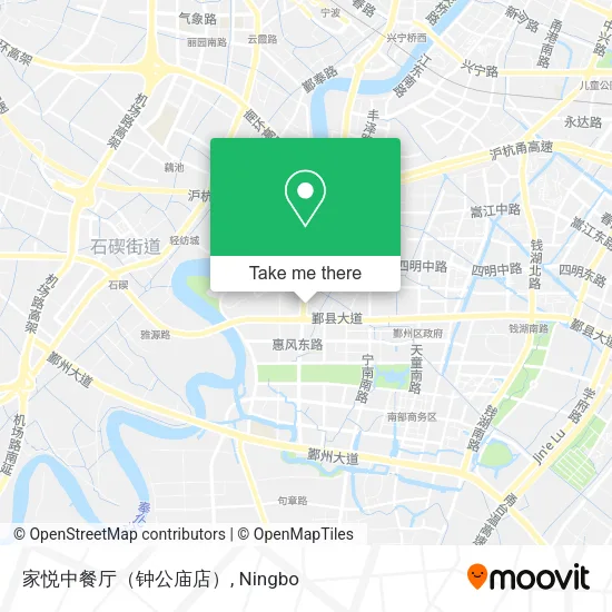 家悦中餐厅（钟公庙店） map