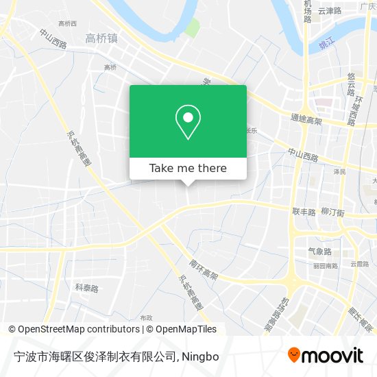宁波市海曙区俊泽制衣有限公司 map