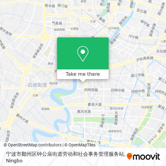 宁波市鄞州区钟公庙街道劳动和社会事务管理服务站 map