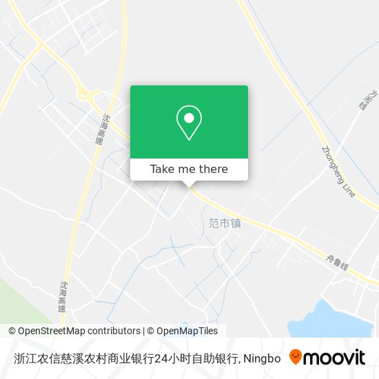 浙江农信慈溪农村商业银行24小时自助银行 map