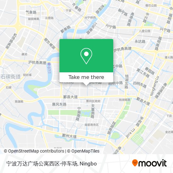 宁波万达广场公寓西区-停车场 map