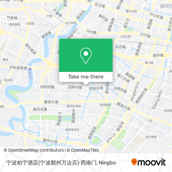 宁波柏宁酒店(宁波鄞州万达店)-西南门 map