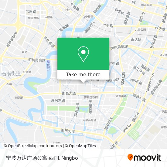 宁波万达广场公寓-西门 map