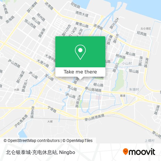 北仑银泰城-充电休息站 map