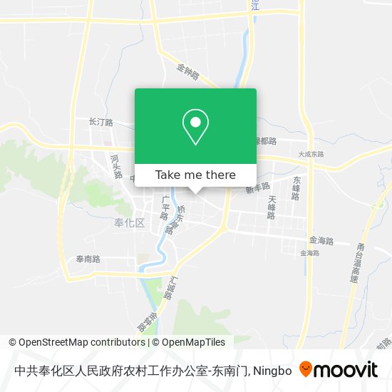 中共奉化区人民政府农村工作办公室-东南门 map