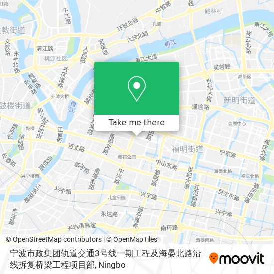 宁波市政集团轨道交通3号线一期工程及海晏北路沿线拆复桥梁工程项目部 map