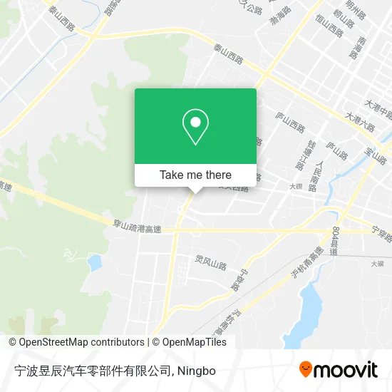 宁波昱辰汽车零部件有限公司 map