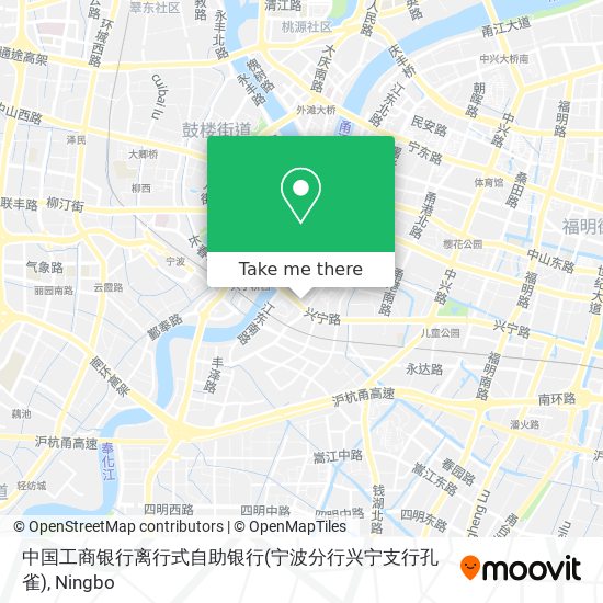 中国工商银行离行式自助银行(宁波分行兴宁支行孔雀) map