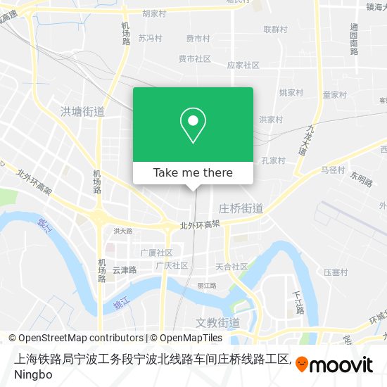 上海铁路局宁波工务段宁波北线路车间庄桥线路工区 map
