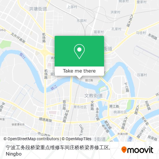 宁波工务段桥梁重点维修车间庄桥桥梁养修工区 map