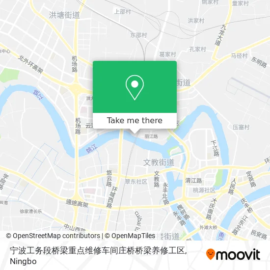 宁波工务段桥梁重点维修车间庄桥桥梁养修工区 map