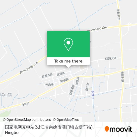 国家电网充电站(浙江省余姚市泗门镇古塘车站) map