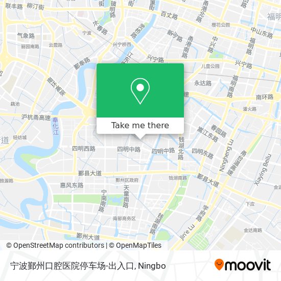 宁波鄞州口腔医院停车场-出入口 map