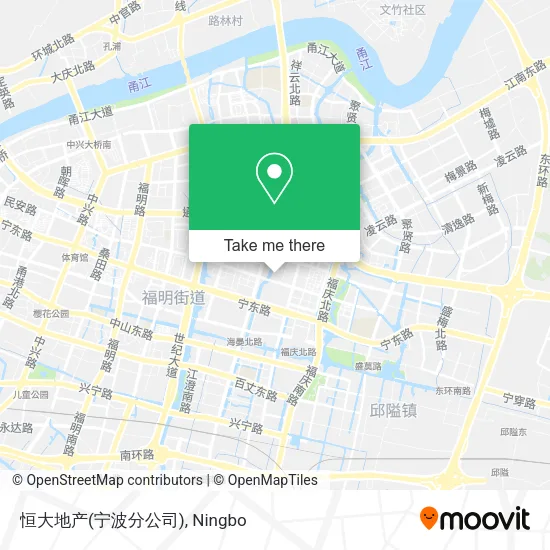 恒大地产(宁波分公司) map