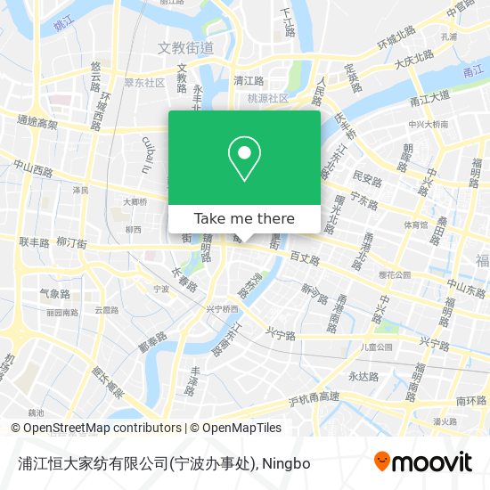 浦江恒大家纺有限公司(宁波办事处) map