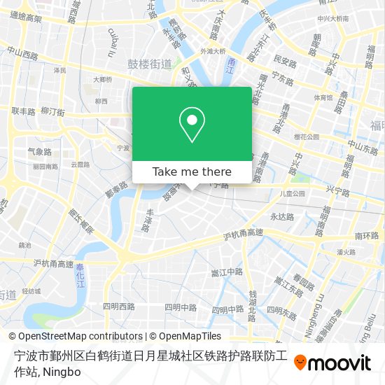 宁波市鄞州区白鹤街道日月星城社区铁路护路联防工作站 map