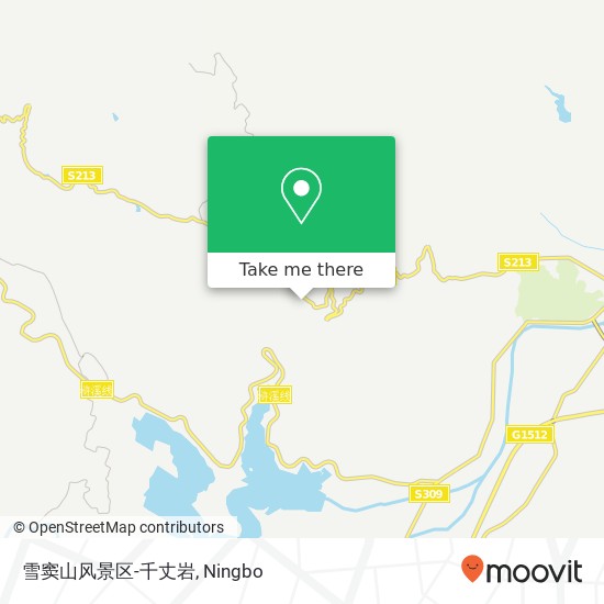 雪窦山风景区-千丈岩 map
