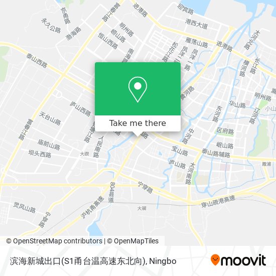 滨海新城出口(S1甬台温高速东北向) map
