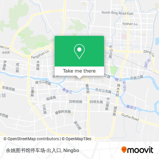 余姚图书馆停车场-出入口 map